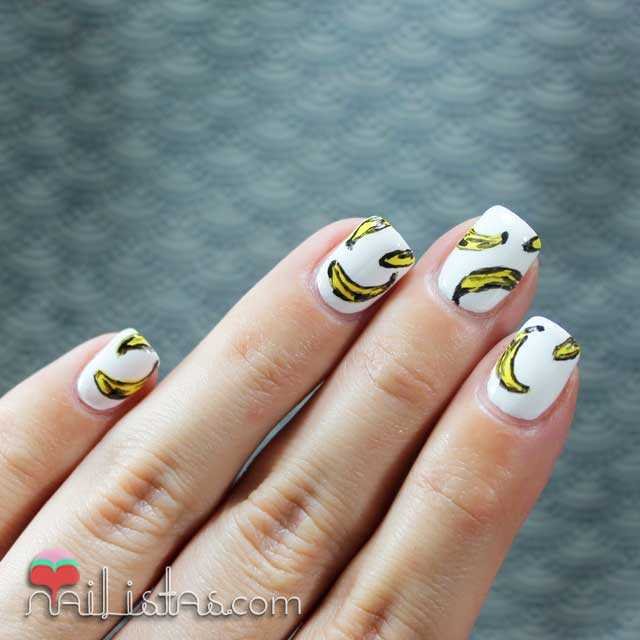uñas decoradas con plátanos velvet underground