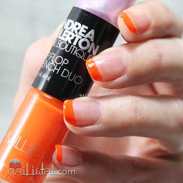 Manicura francesa de colores con Andrea Fulerton