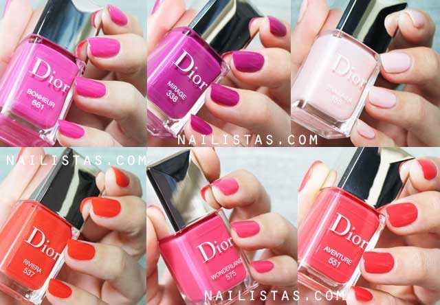 Esmaltes de uñas Dior colores