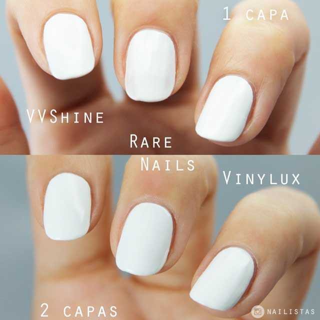 Esmaltes de uñas blanco opaco cubriente