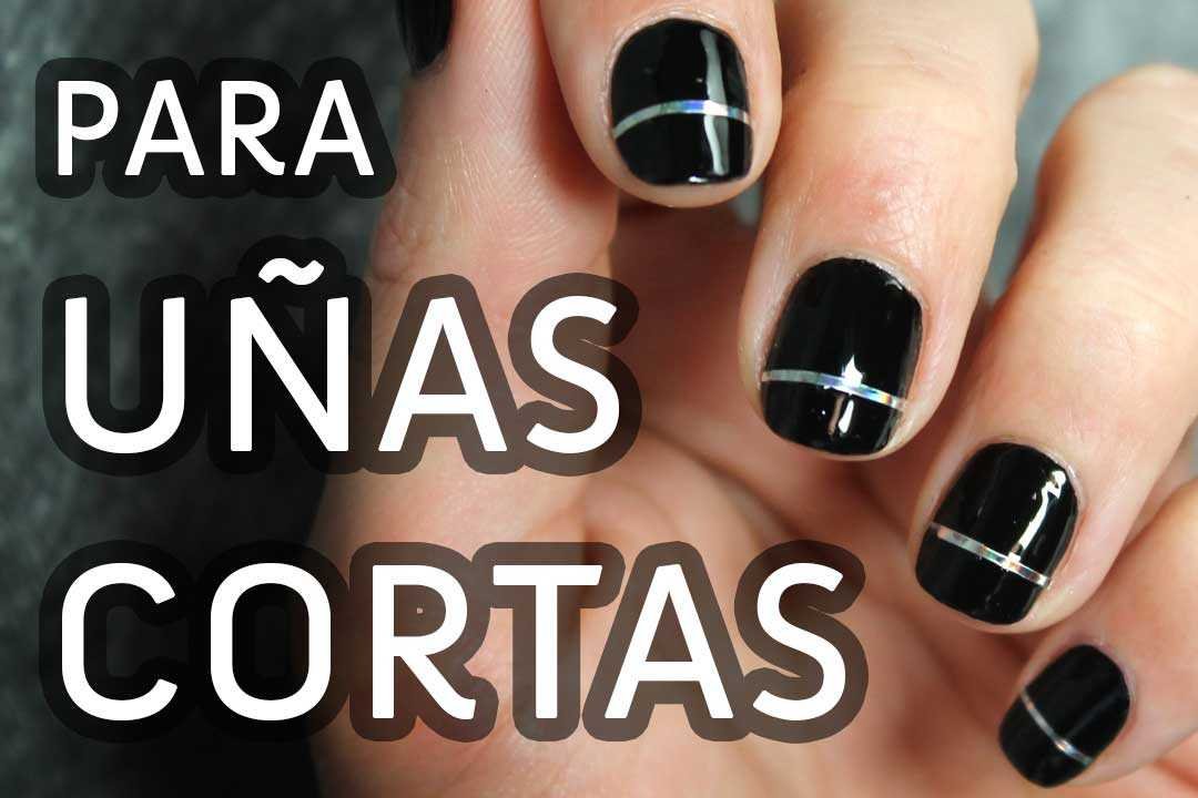 manicura de fiesta para uñas cortas elegante