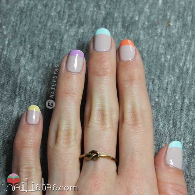 Cómo hacer una manicura francesa de colores paso a paso