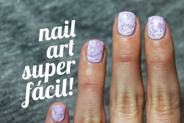 diseño de uñas fácil saran wrap