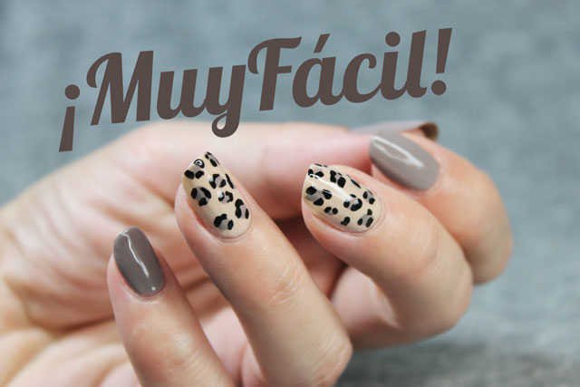 Uñas de leopardo animal print paso a paso