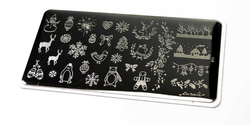 Placa estampación Cural nail stamping Winter Cute