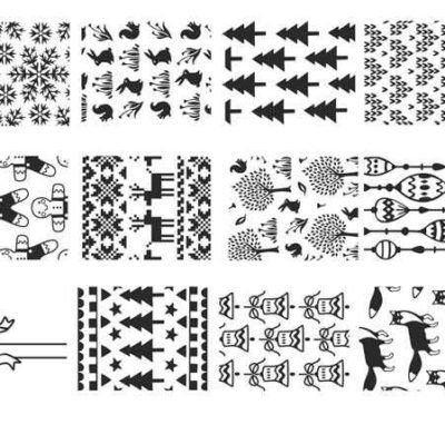 Placa estampación Cural nail stamping Winter Trendy