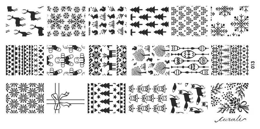 Placa estampación Cural nail stamping Winter Trendy