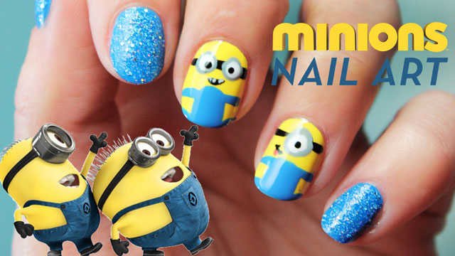 Minions nail art uñas paso a paso