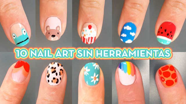 10 diseños de uñas sin herramientas facil