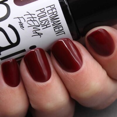 esmalte semipermanente color borgoña hema free de Nailistas